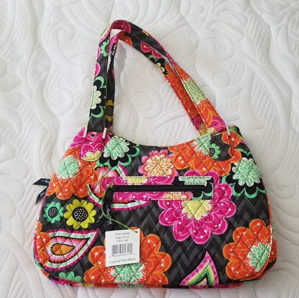 Vera Bradley Emily Satchel Ziggy Zinnia